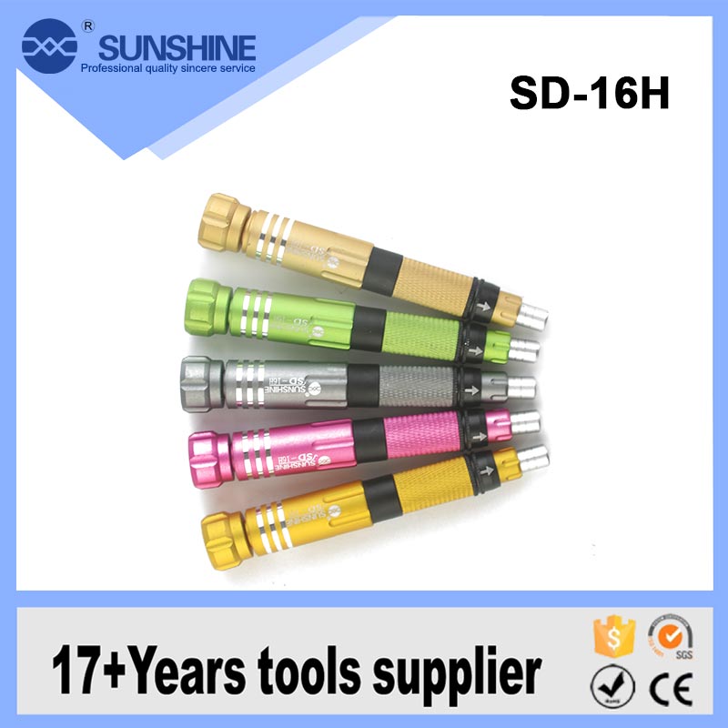 מברג סאנשיין דגם SD-16H במגוון צבעים כולל 6 ביטים