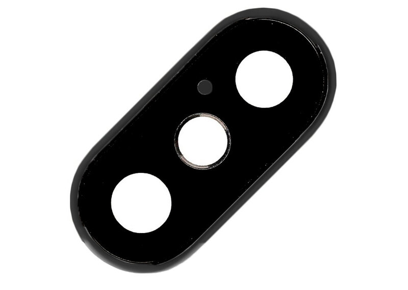 כיסוי עדשת מצלמה IPHONE X כולל מסגרת שחור