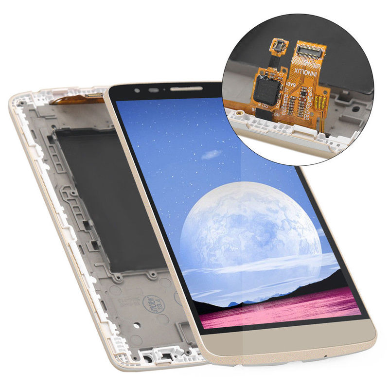 מסך מקורי כולל מסגרת LG G3 SYLUS / D690 לבן