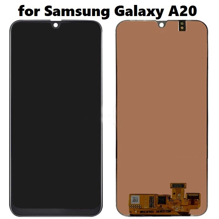 מסך GALAXY A20 / A205 שחור