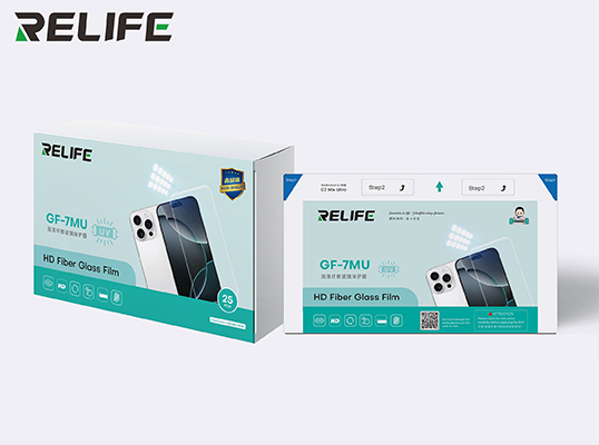 מגן מסך סיליקון RELIFE GF-7MU לחיתוך במכונה (C3 MIX) דגם פיבר גלאס 25 יח באריזה