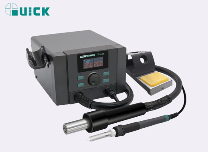 תחנת הלחמה ובלאוור משולב QUICK 8786 PRO מלחם / בלאוור