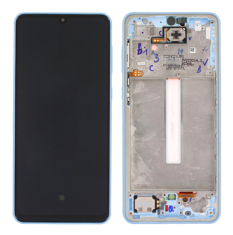 מסך GALAXY A33 5G / A336 מקורי חדש תכלת
